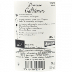 Domaine Des Carabiniers - AOC Lirac Blanc 2021