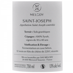 Domaine Melody Saint Joseph rouge 2023