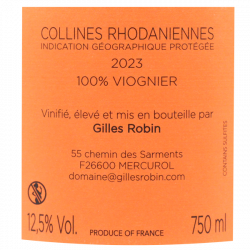 Domaine Gilles Robin Viognier bio 2023 - Vin blanc