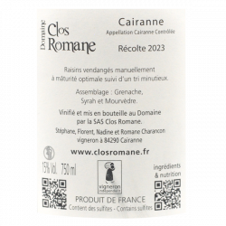 Domaine Clos Romane Cairanne rouge 2023