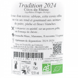 Domaine des Gravennes, Côtes du Rhône Bio, Tradition 2024