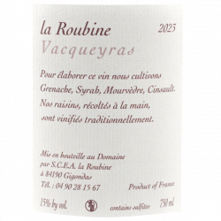 Domaine La Roubine - Vacqueyras Rouge Bio 2023