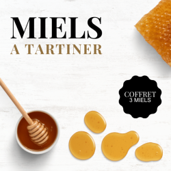 Coffret Miel à Tartiner - 3 pots - 29€ livraison France incluse