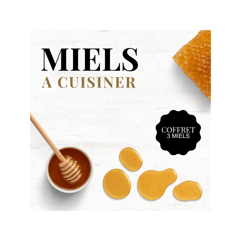 Coffret Miel à Cuisiner - 3 pots - 29€ livraison France incluse
