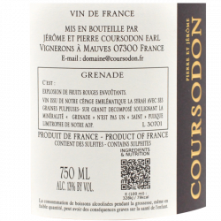 Jérôme Coursodon Grenade 2024 - Vin de France rouge
