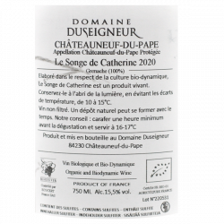 Domaine Bernard Duseigneur Chateauneuf du Pape Rouge - Le Songe de Catherine 2020