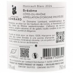 Domaine Lombard Monicault blanc - AOC Côtes du Rhône 2024