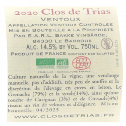 Clos de Trias - AOC Ventoux 2020