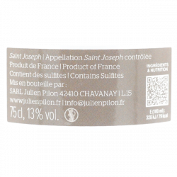 Domaine Julien Pilon Saint Joseph blanc Dimanche à Lima 2024