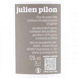 Julien Pilon Viognier 2024 - Mon Grand-Père était un limonadier