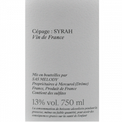 Domaine Melody Syrah Vin de France 2023