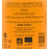Gilles Robin Les Marelles Crozes Hermitage blanc 2024 Bio