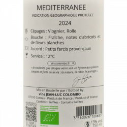 Jean Luc Colombo Les Collines de Laure blanc 2024 – IGP Méditerranée