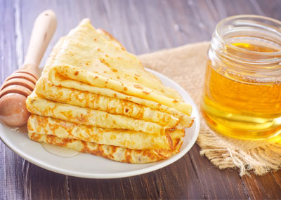 Crêpes bretonnes au miel