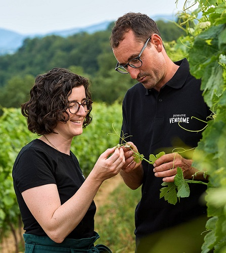 Cécile et Romain Roudier - Domaine Vendome à Larnage en Ardèche Chavanay