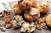 Muffins au chèvre, miel et noix